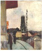August Macke Catedral of Freiburg in the Switzerland oil painting